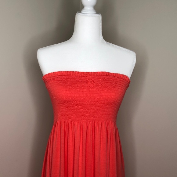 Strapless Maxi Dress - Coral - Picture 2 of 2